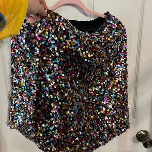 Multicolor Sequin Skirt